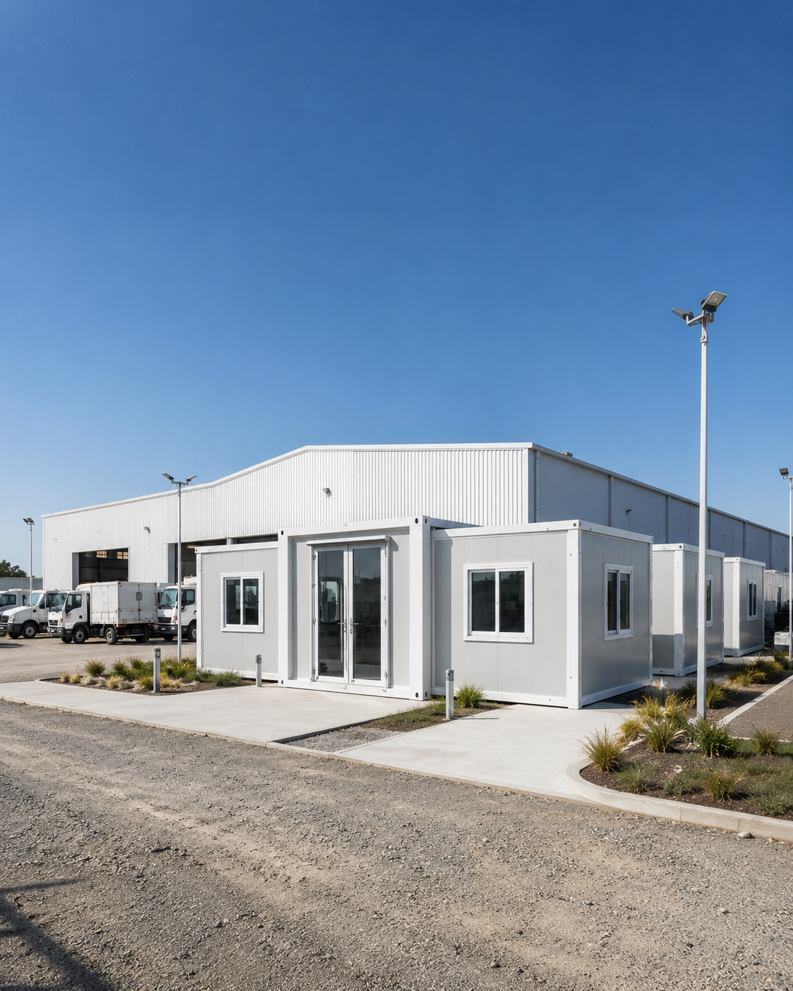 Infraestructura modular PRIC HOUSE para empresas, integrada a una operación industrial